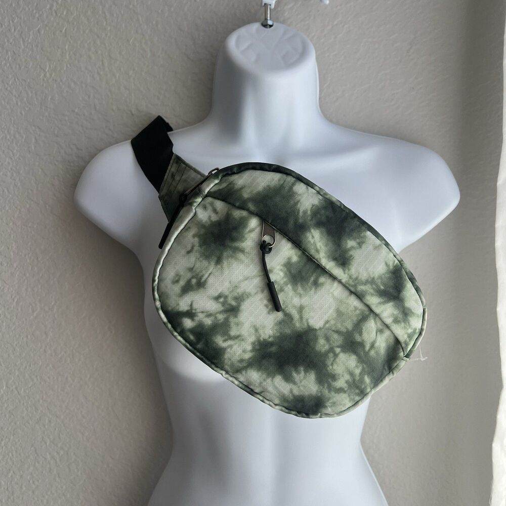 Green Tie Dye Fanny Pack crossbody Belt Bag